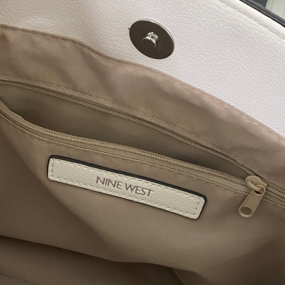 NWT Nine West Optic White Satchel Bag Purse Handbag - Picture 9 of 11
